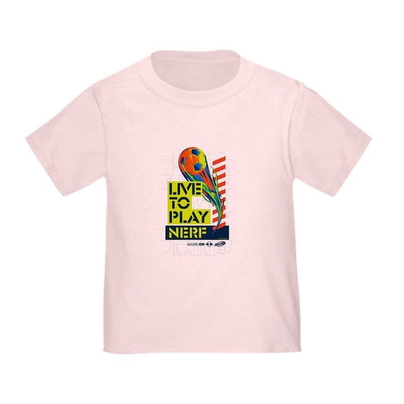 CafePress - Live To Play Nerf Soccer T Shirt - Cute Toddler T-Shirt, 100% Cotton