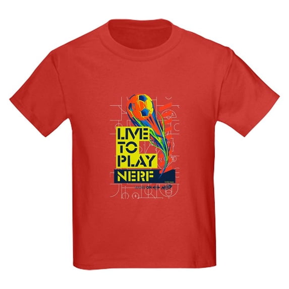 CafePress - Live To Play Nerf Soccer T Shirt - Dark T-Shirt Kids XS-XL