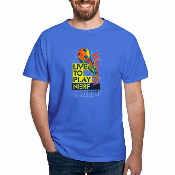 CafePress - Live To Play Nerf Soccer T Shirt - Men's Classic Cotton T-Shirts