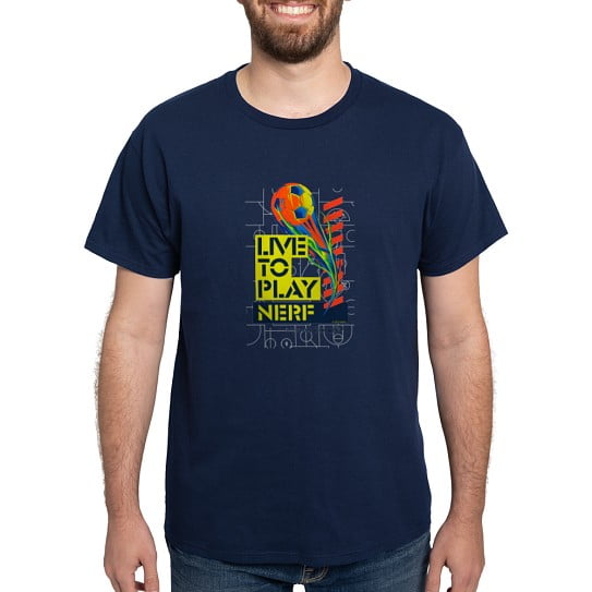 CafePress - Live To Play Nerf Soccer T Shirt - Men's Classic Cotton T-Shirts