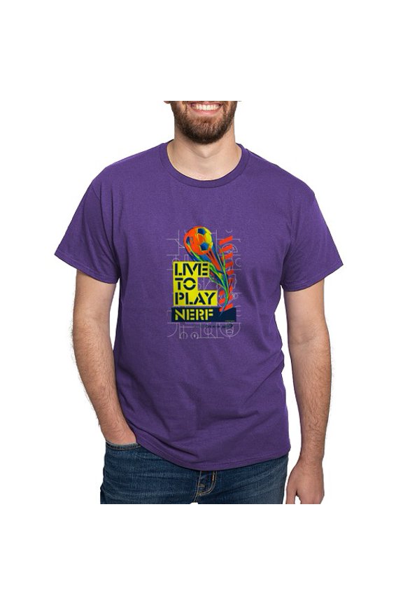 - Live To Play Nerf Soccer T Shirt - Men's Classic Cotton T-Shirts