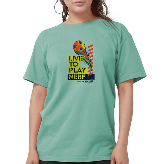 CafePress - Live To Play Nerf Soccer T Shirt - Womens Comfort Colors® Shirt