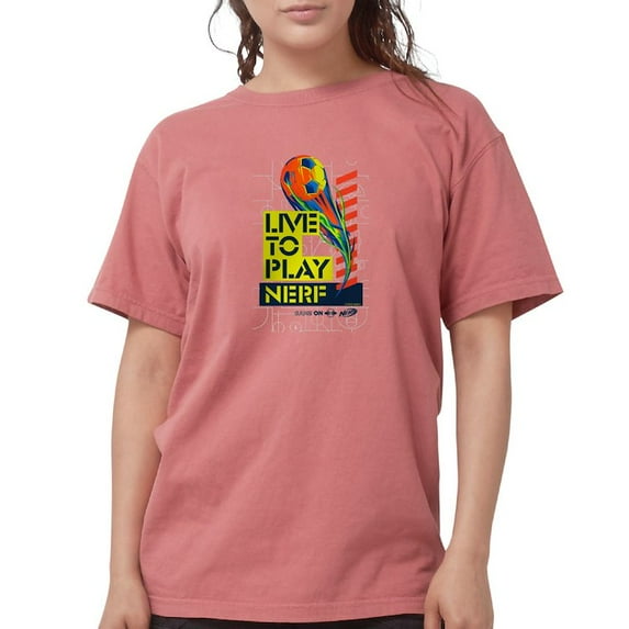 CafePress - Live To Play Nerf Soccer T Shirt - Womens Comfort Colors® Shirt