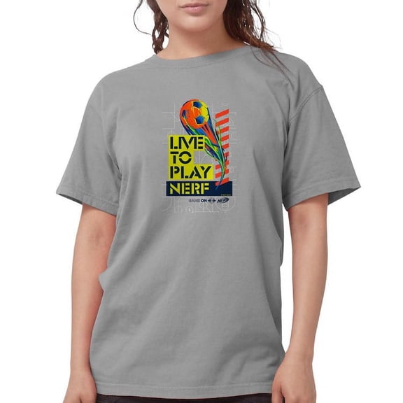 CafePress - Live To Play Nerf Soccer T Shirt - Womens Comfort Colors® Shirt