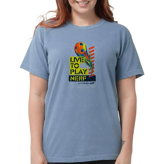 CafePress - Live To Play Nerf Soccer T Shirt - Womens Comfort Colors® Shirt