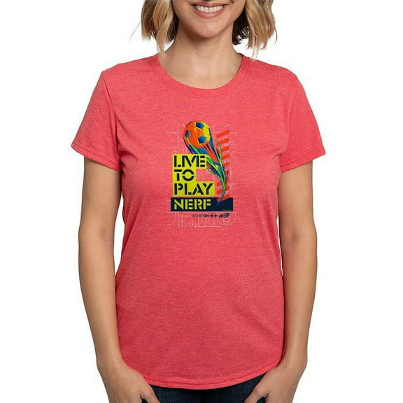 CafePress - Live To Play Nerf Soccer T Shirt - Womens Tri-blend T-Shirt