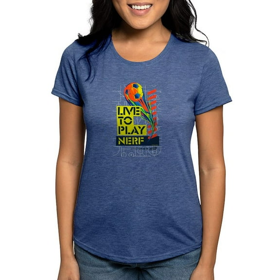 CafePress - Live To Play Nerf Soccer T Shirt - Womens Tri-blend T-Shirt