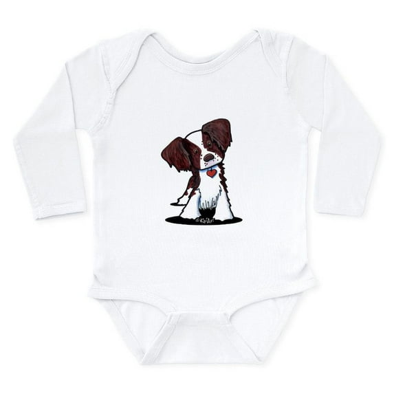 CafePress - Liver Brittany Long Sleeve Infant Bodysuit - Long Sleeve Cotton Baby Bodysuit