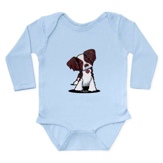 CafePress - Liver Brittany Long Sleeve Infant Bodysuit - Long Sleeve Cotton Baby Bodysuit
