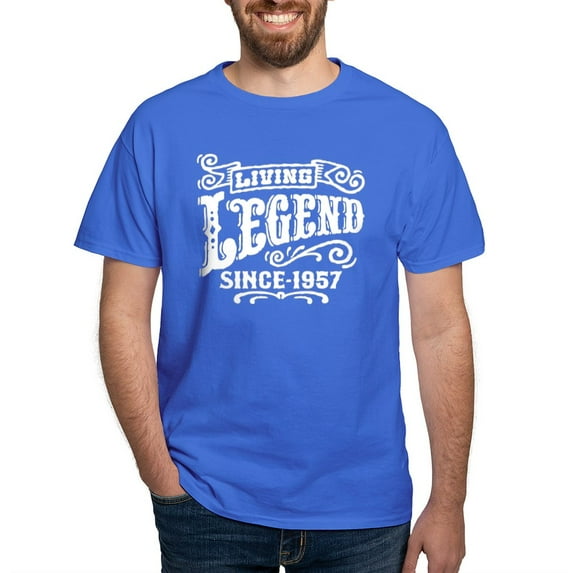 CafePress - Living Legend Since 1957 Dark T Shirt - Men's Classic Graphic Cotton T-Shirt