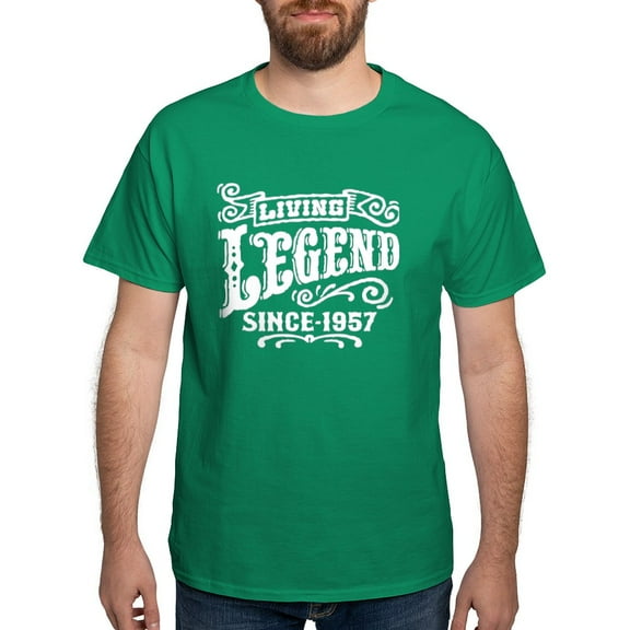 CafePress - Living Legend Since 1957 Dark T Shirt - Men's Classic Graphic Cotton T-Shirt