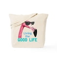thumbnail image 1 of CafePress - Living The Good Life Tote Bag - Unisex Canvas Tote Bag, Beige, 1-Piece, 1 of 7