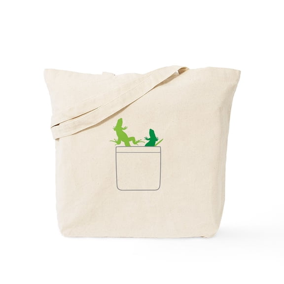 CafePress - Lizard Pocket Tote Bag - Unisex Canvas Tote Bag, Beige, 1-Piece