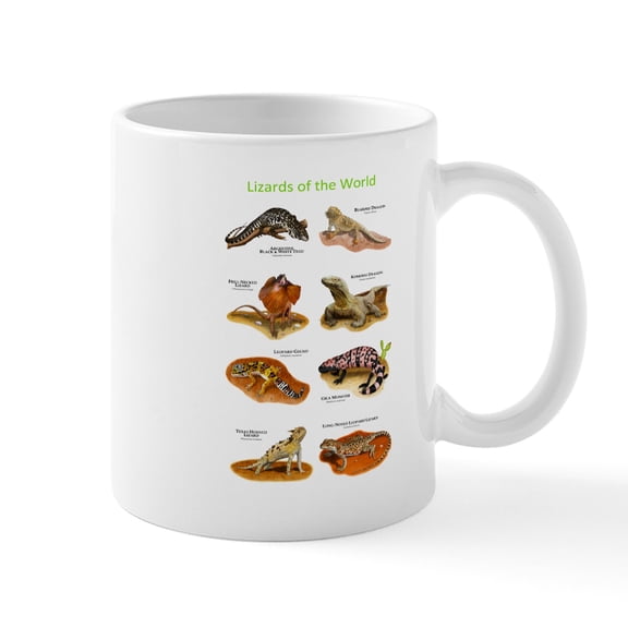 CafePress - Lizards Of The World Mug - 11 oz Ceramic Mug - Novelty Coffee Tea Cup