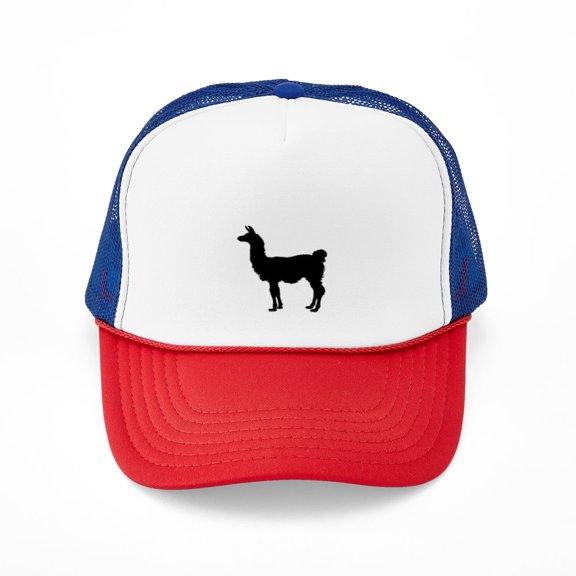 CafePress - Llama Silhouette - Adjustable Unisex Printed Trucker Hat with Mesh Back