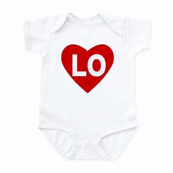 CafePress - Lo (Love) Heart Infant Body Suit - Baby Light Bodysuit, Size Newborn - 24 Months