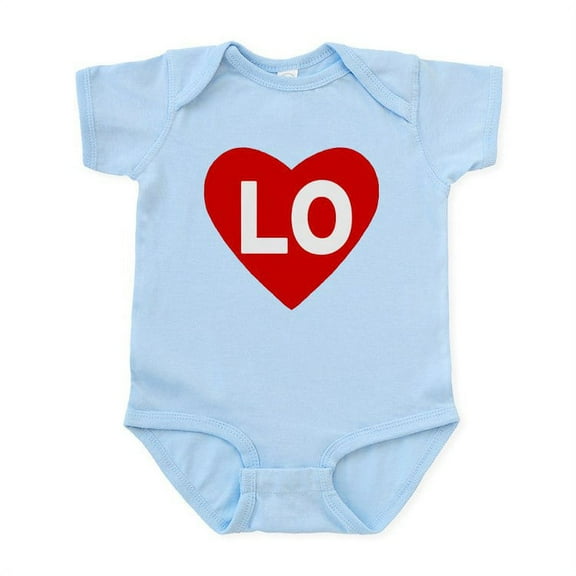 CafePress - Lo (Love) Heart Infant Body Suit - Baby Light Bodysuit, Size Newborn - 24 Months