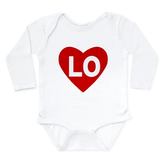 CafePress - Lo (Love) Heart Long Sleeve Infant Body Suit - Long Sleeve Cotton Baby Bodysuit