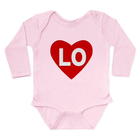 CafePress - Lo (Love) Heart Long Sleeve Infant Body Suit - Long Sleeve Cotton Baby Bodysuit