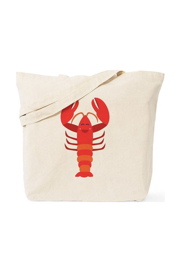 - Lobster Cute Ocean Creature Tote Bag - Unisex Canvas Tote Bag, Beige, 1-Piece