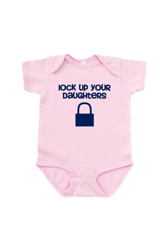 - Lock Up Your Daughters Bodysuit - Baby Light Bodysuit, Size Newborn - 24 Months