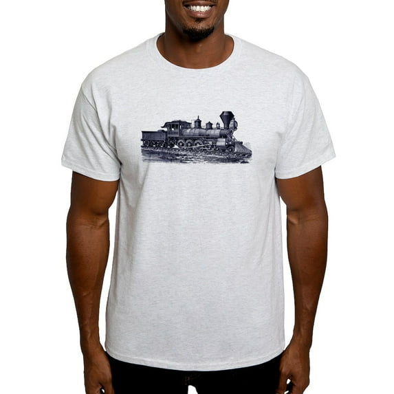 CafePress - Locomotive (Blue) Light T Shirt - Men's Classic Graphic T-Shirt