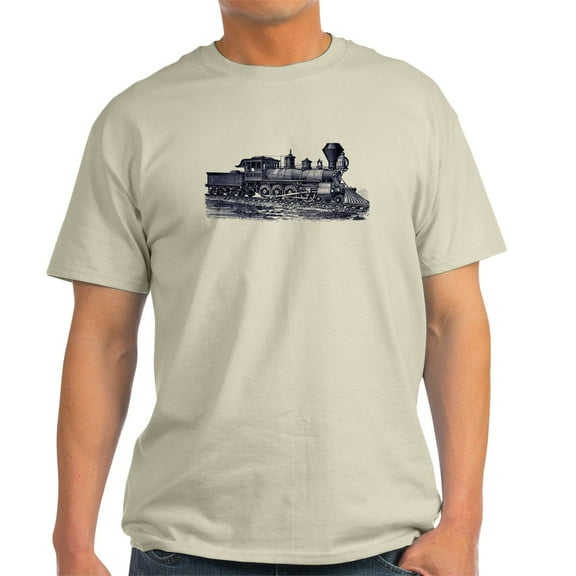 CafePress - Locomotive (Blue) Light T Shirt - Men's Classic Graphic T-Shirt