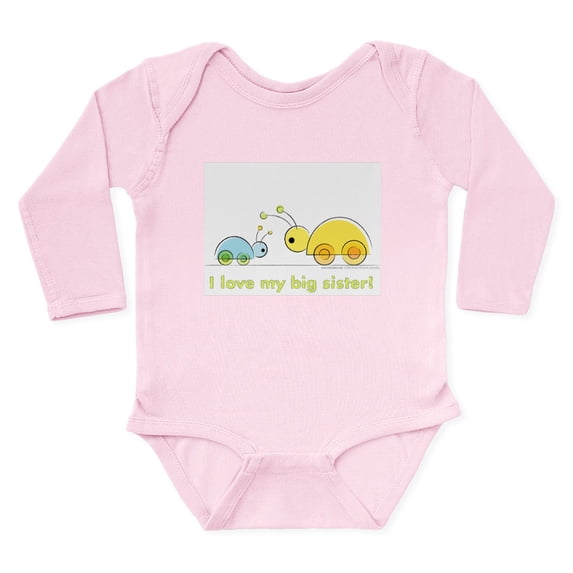 CafePress - Lollibib_Luvmybigsis Body Suit - Long Sleeve Cotton Baby Bodysuit