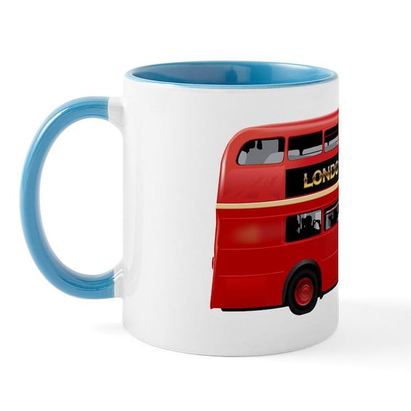 CafePress - London Red Bus Mug - 11 oz Ceramic Mug - Novelty Coffee Tea Cup
