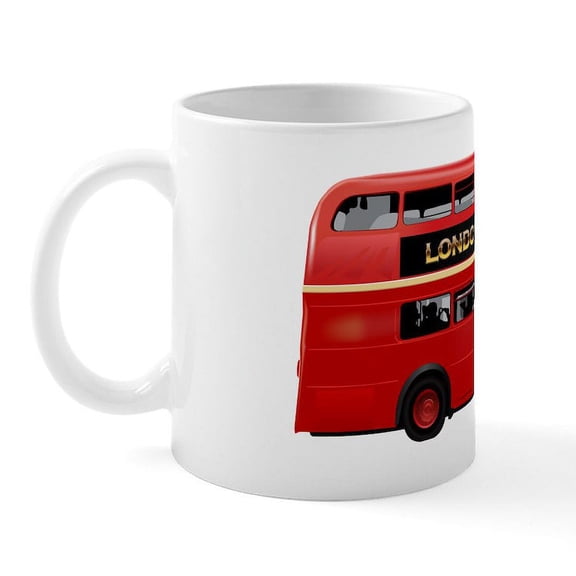 CafePress - London Red Bus Mug - 11 oz Ceramic Mug - Novelty Coffee Tea Cup