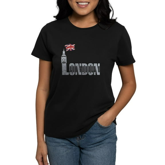 CafePress - London Women's Dark T Shirt - Women's Traditional Fit Dark T-Shirt