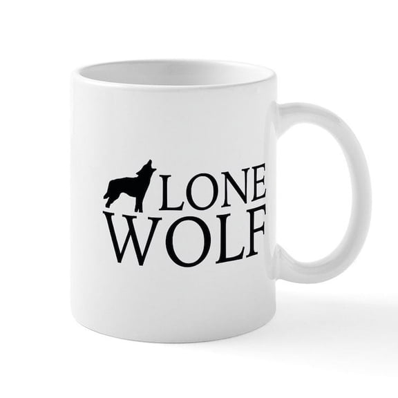 CafePress - Lone Wolf Mug - 11 oz Ceramic Mug - Novelty Coffee Tea Cup