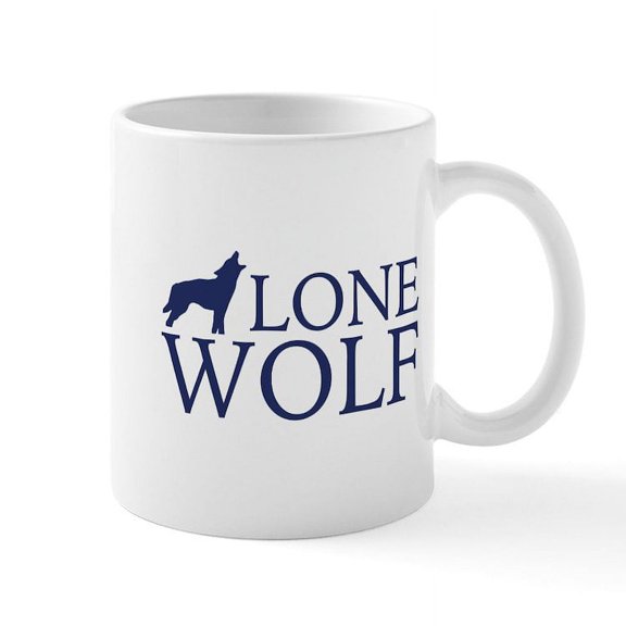 CafePress - Lone Wolf Mug - 11 oz Ceramic Mug - Novelty Coffee Tea Cup