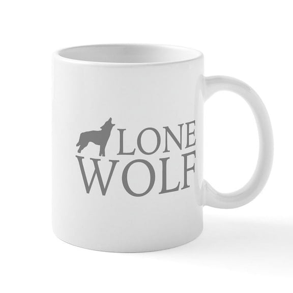 CafePress - Lone Wolf Mug - 11 oz Ceramic Mug - Novelty Coffee Tea Cup