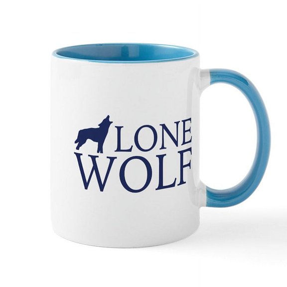 CafePress - Lone Wolf Mug - 11 oz Ceramic Mug - Novelty Coffee Tea Cup