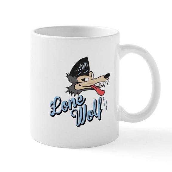CafePress - Lone Wolf Mugs - 11 oz Ceramic Mug - Novelty Coffee Tea Cup