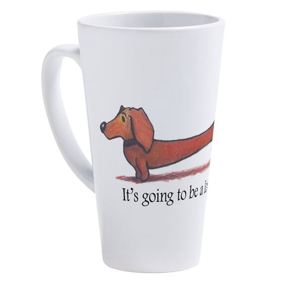 CafePress - Long Day Dachshund - 17 Oz White Ceramic Latte Mug