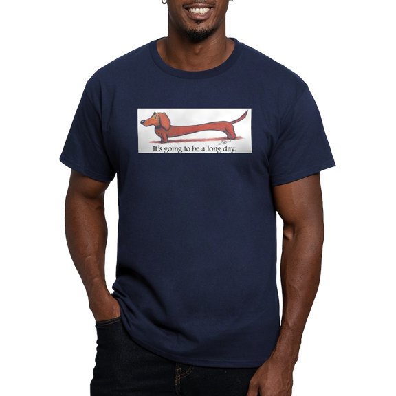 CafePress - Long Day Dachshund Men's Classic T Shirt - Men's Fitted T-Shirt