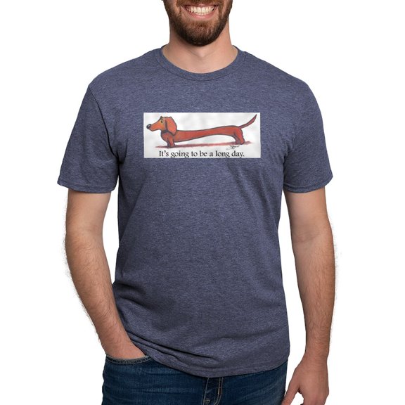 CafePress - Long Day Dachshund Men's Deluxe T Shirt - Mens Tri-blend T-Shirt
