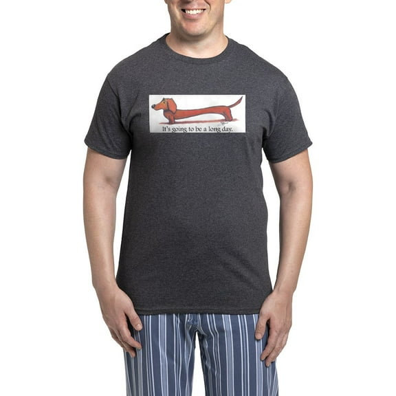 CafePress - Long Day Dachshund Pajamas - Men's Loose Fit, Cotton - 2 Piece Pajama Set