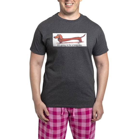 CafePress - Long Day Dachshund Pajamas - Men's Loose Fit, Cotton - 2 Piece Pajama Set