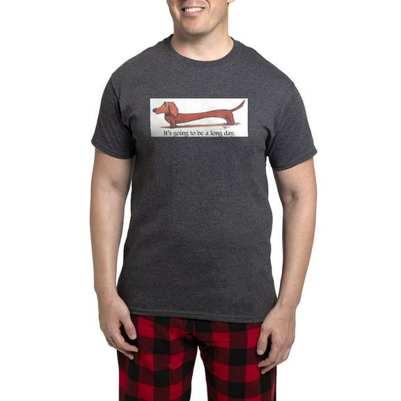 CafePress - Long Day Dachshund Pajamas - Men's Loose Fit, Cotton - 2 Piece Pajama Set