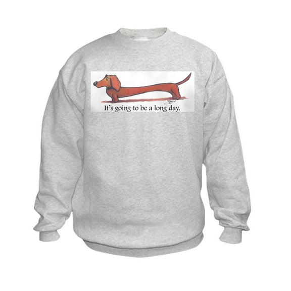 CafePress - Long Day Dachshund Sweatshirt - Kids Sweatshirt, Youth Crew Neck Sweatshirt