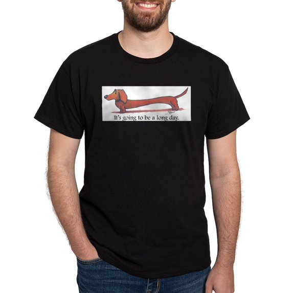 CafePress - Long Day Dachshund T Shirt - Men's Classic Graphic Cotton T-Shirt