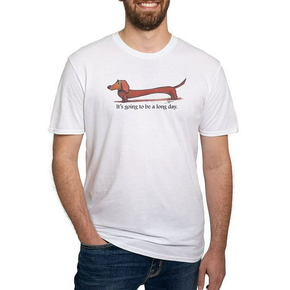 CafePress - Long Day Dachshund T Shirt - Fitted T-Shirt, Vintage Fit Soft Cotton Tee