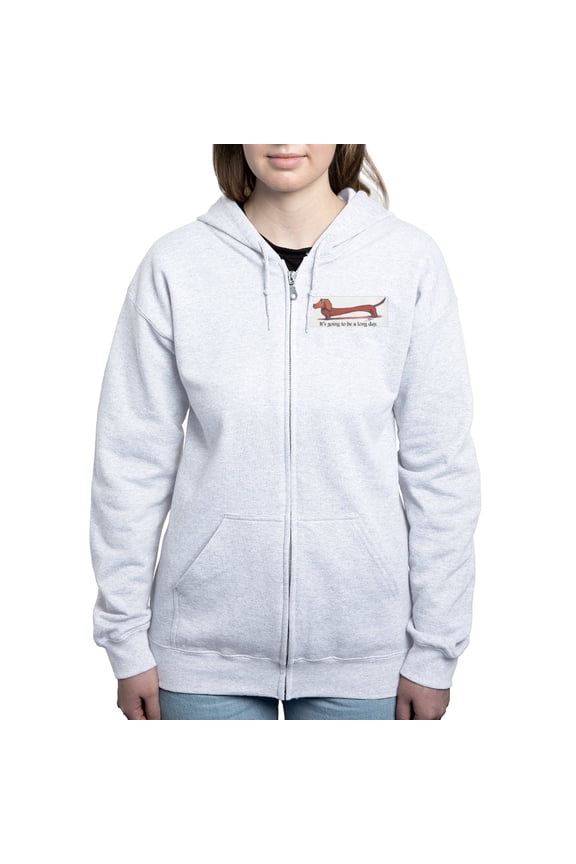 - Long Day Dachshund - Women's Zip Hoodie