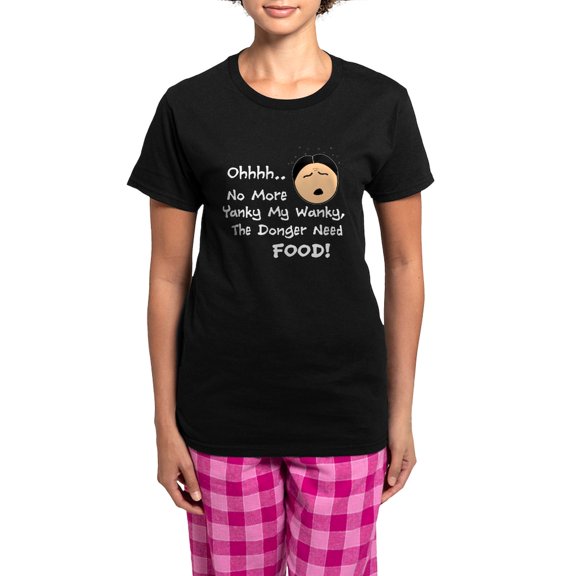 CafePress - Long Duck Dong Pajamas - Women's Short Sleeve Print T-Shirt and Pants Dark Cotton Pajama Set