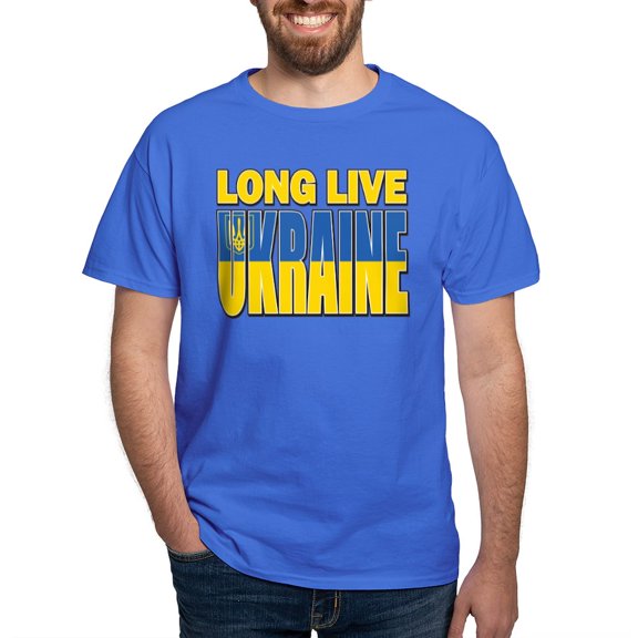 CafePress - Long Live Ukraine Men's Value T Shirt - Men's Classic Graphic Cotton T-Shirt