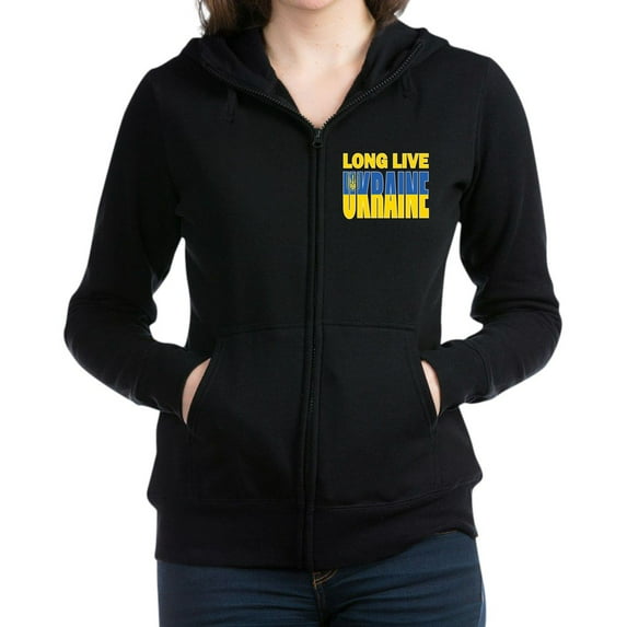 CafePress - Long Live Ukraine Sweatshirt - Women's Zip Hoodie