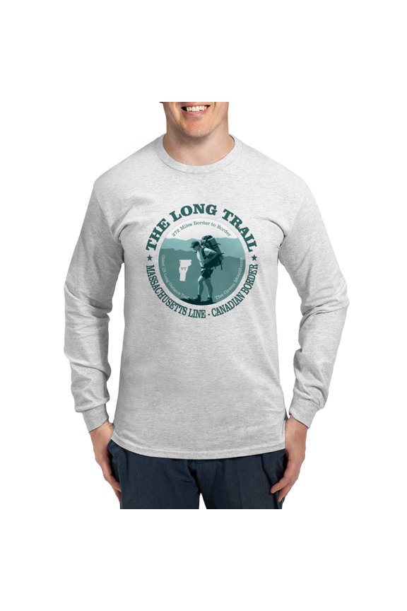 - Long Trail (Rd) Long Sleeve T Shirt - Unisex Cotton Long Sleeve T-Shirt